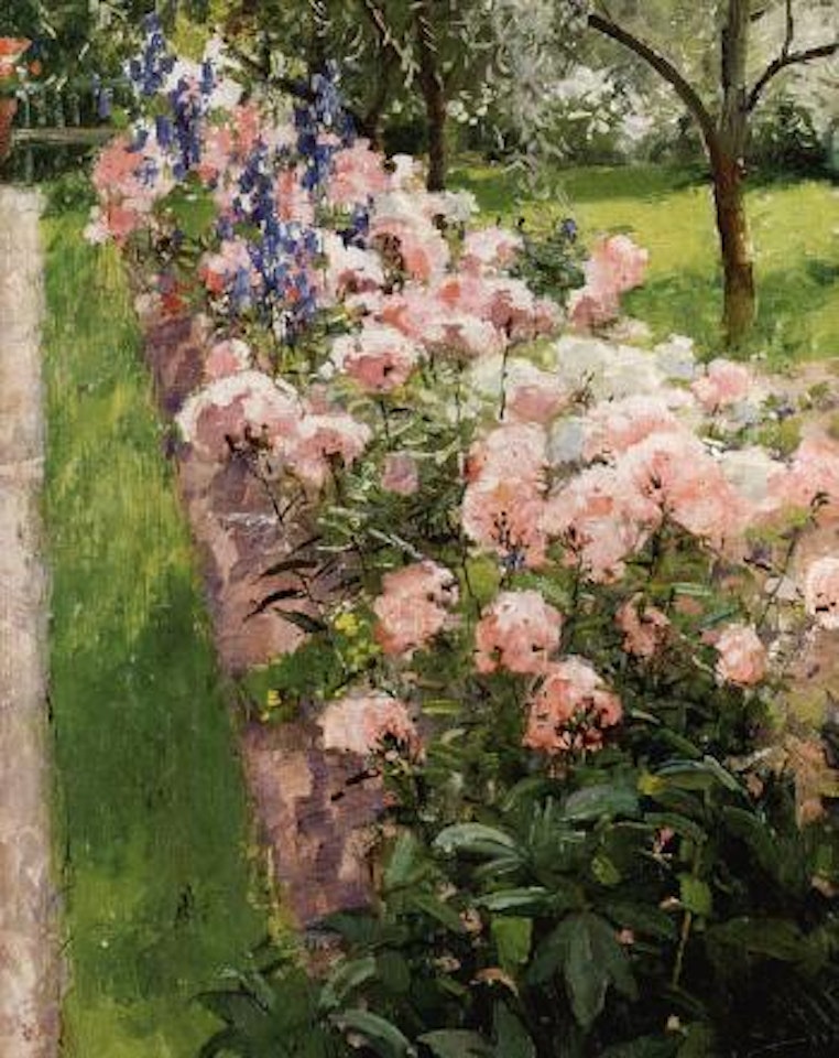 Garden in flower by Olle Hjortzberg