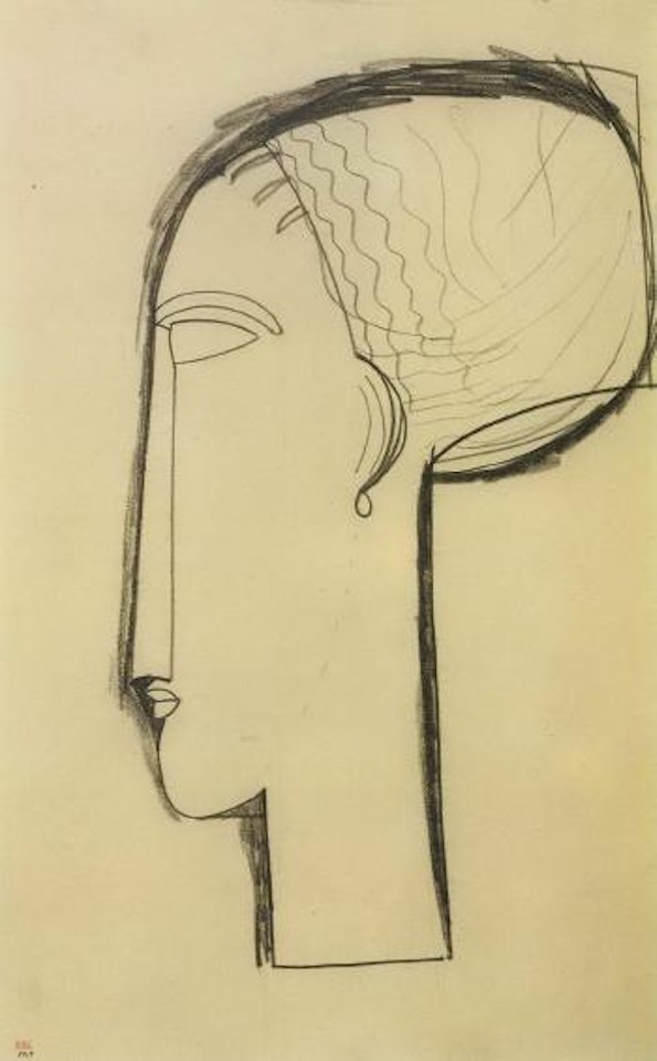 Tete de profil by Amedeo Modigliani