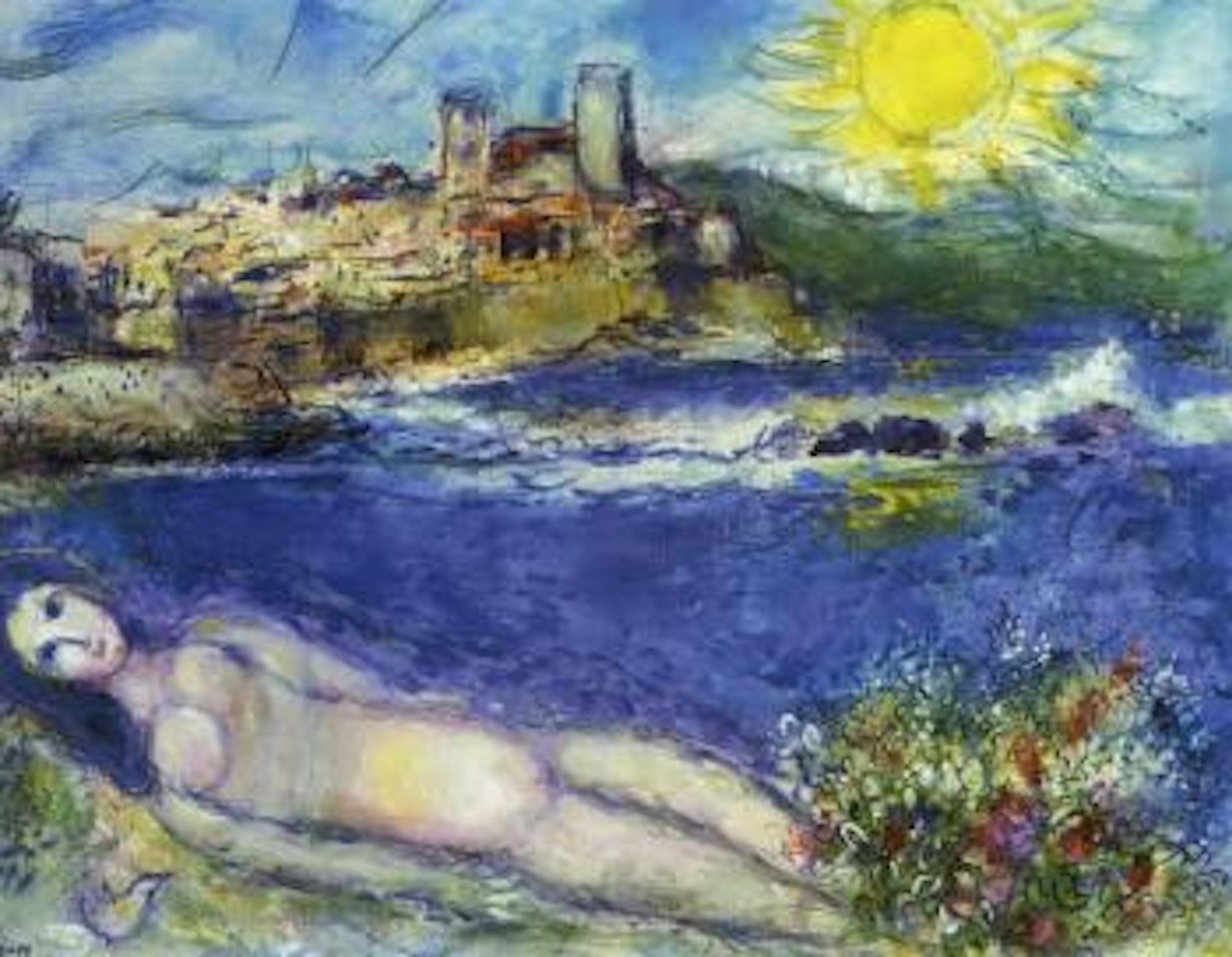 Nu au Cap d'Antibes by Marc Chagall