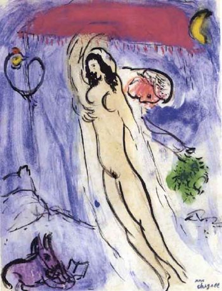 Couple s'envolant by Marc Chagall