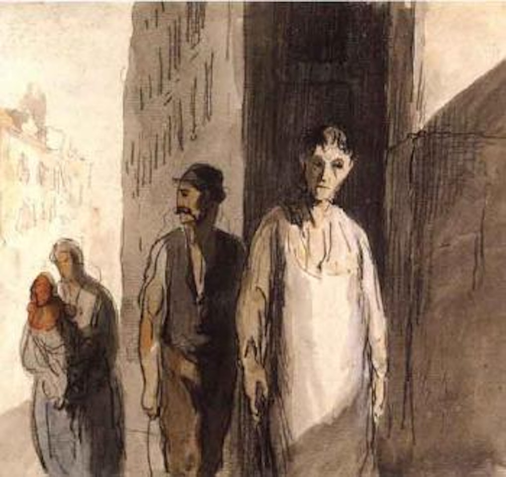 Dans la rue by Honoré Daumier