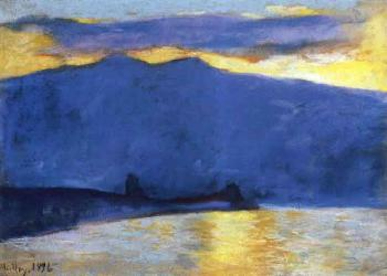 Sunset on lake Garda. Lake Garda by Lesser Ury