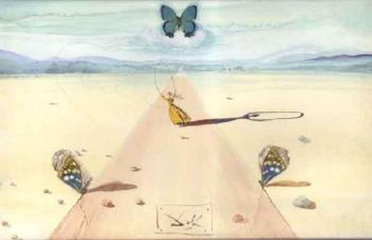 Paysage avec femme sautant a la corde by Salvador Dali