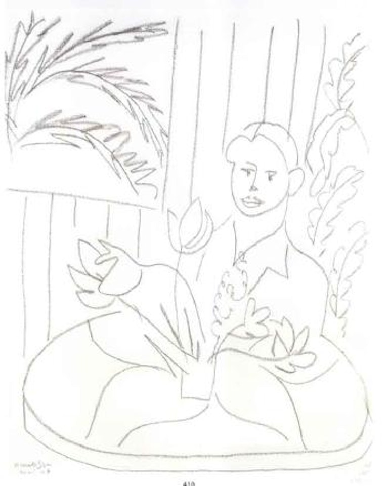 Portrait de femme aux fleurs by Henri Matisse
