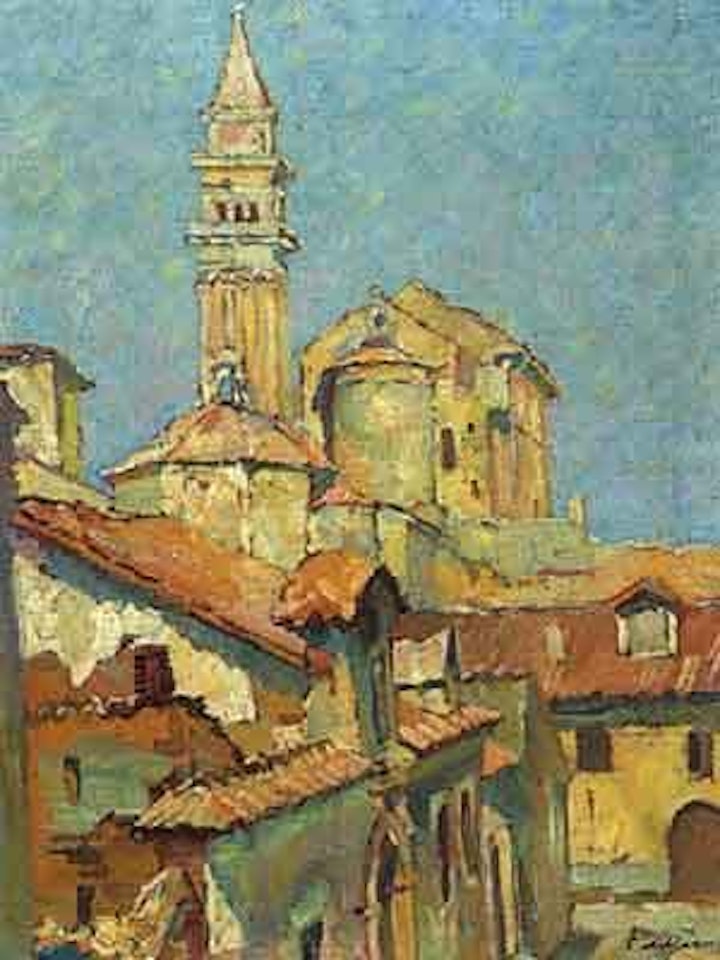Cathedral in Pirano, Istrien by Edmund Adler