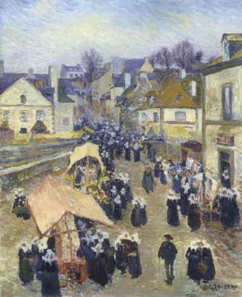 Le marche, Pont-Aven by Gustave Loiseau