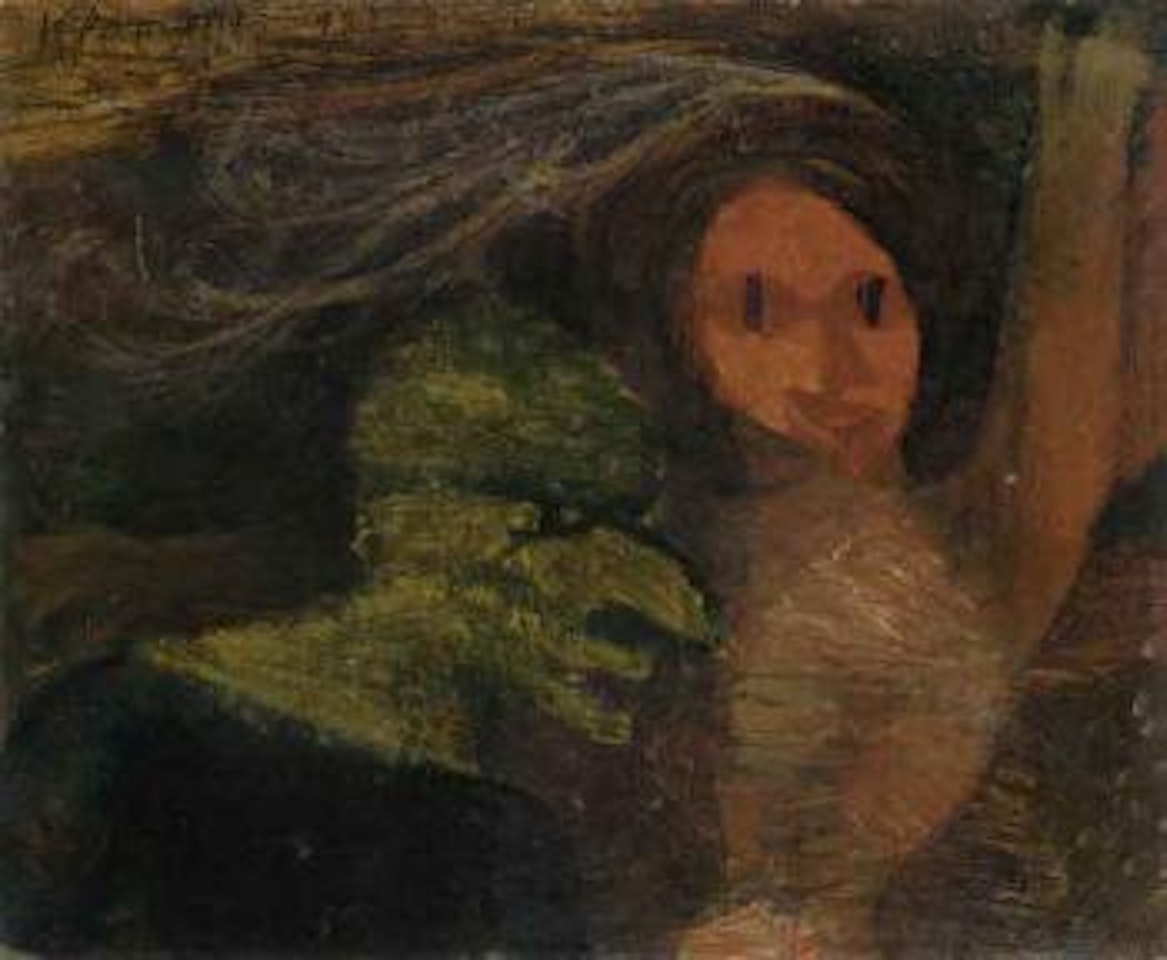 Alt und jung - Grun and rot by Paul Klee