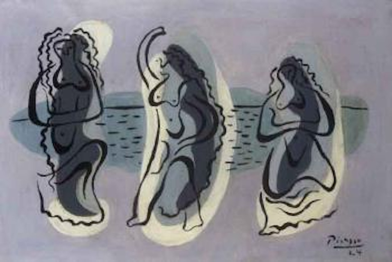 Trois femmes au bord d'une plage by Pablo Picasso