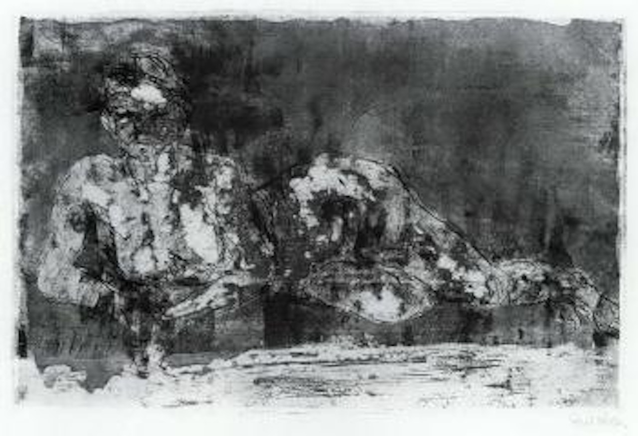 Reclining nude by Emil Nolde