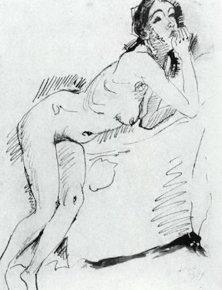 Female nude by Max Pechstein