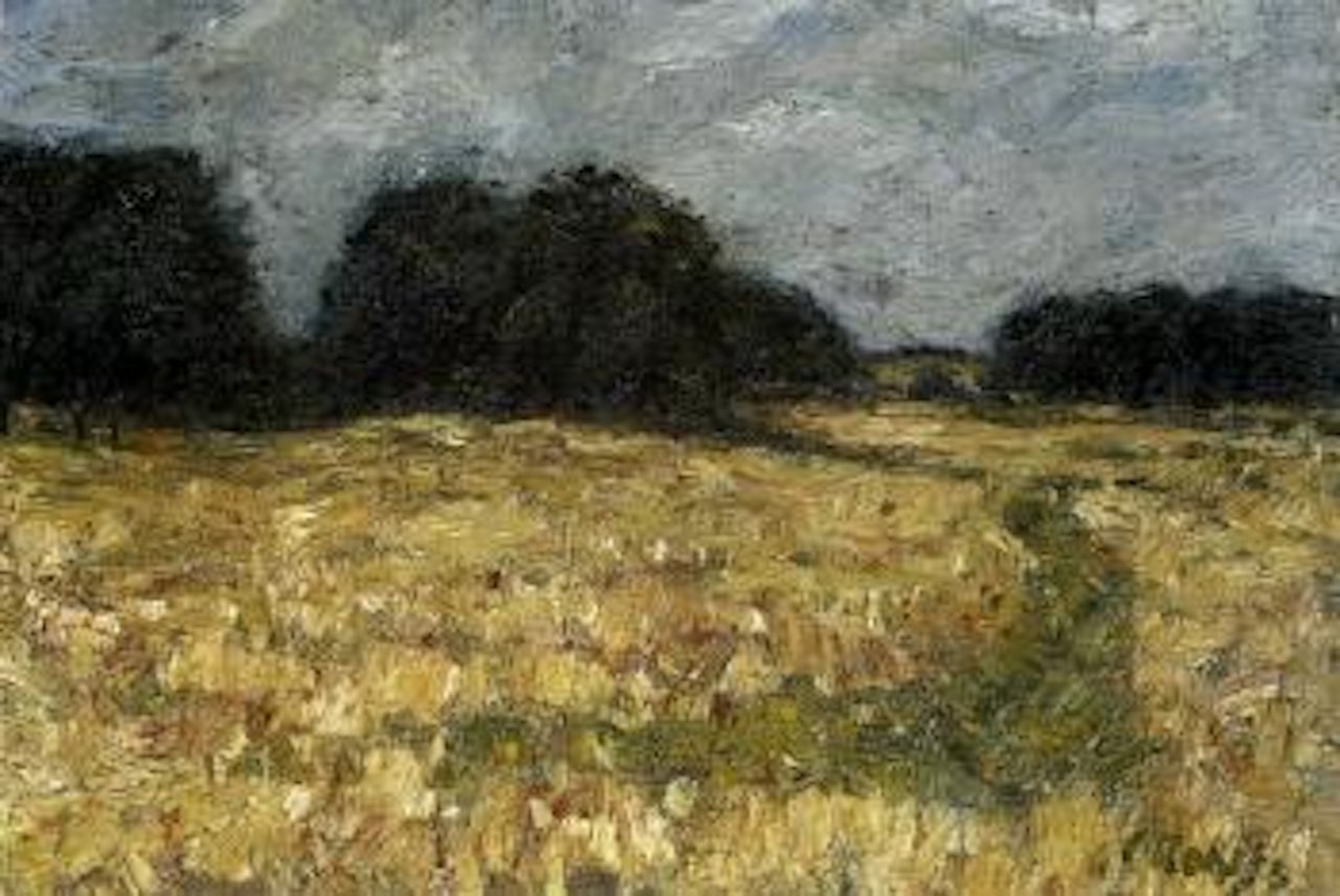 Fields with trees on horizon by Christian Rohlfs