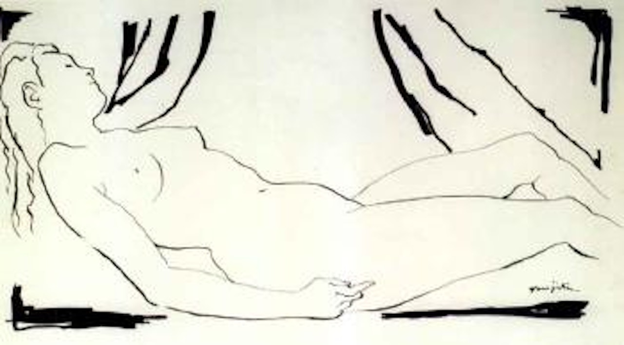 Femme nue etendue by Leonard Tsuguharu Foujita