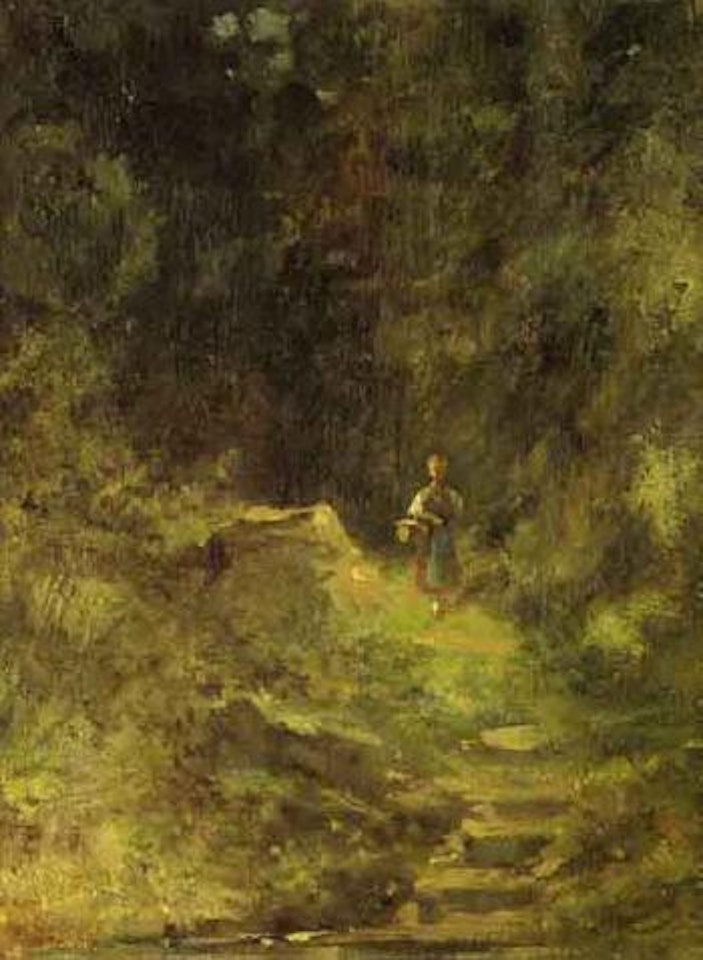 Girl in wood by Carl Spitzweg