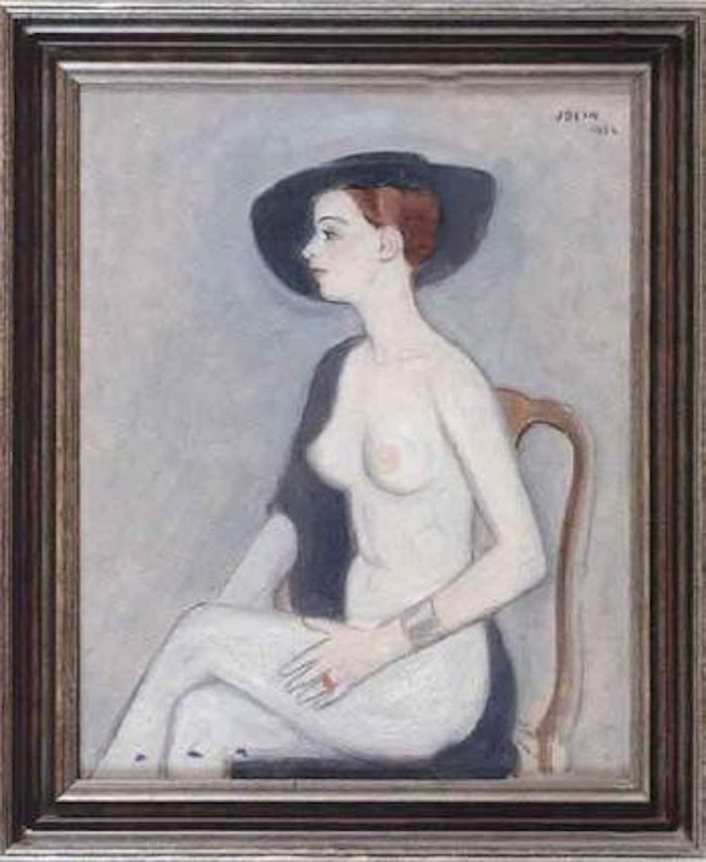 Model wearing hat by Einar Jolin