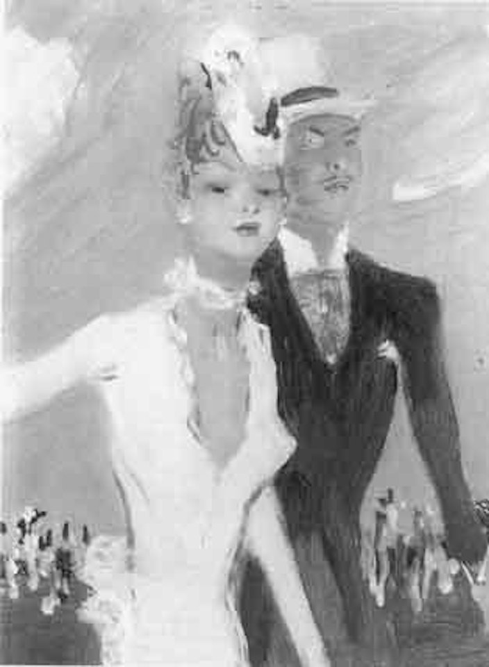 Elegants au Grand Prix by Jean Gabriel Domergue