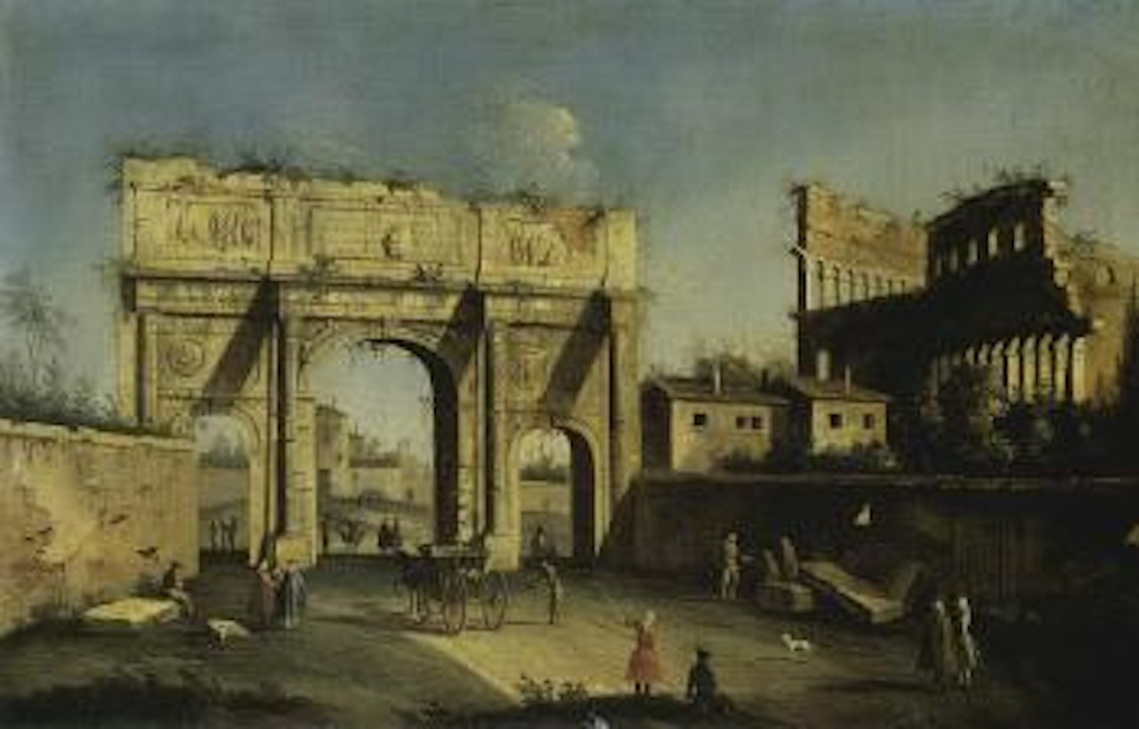 Constantine's Arch in Via Triumphalis, Rome by Canaletto