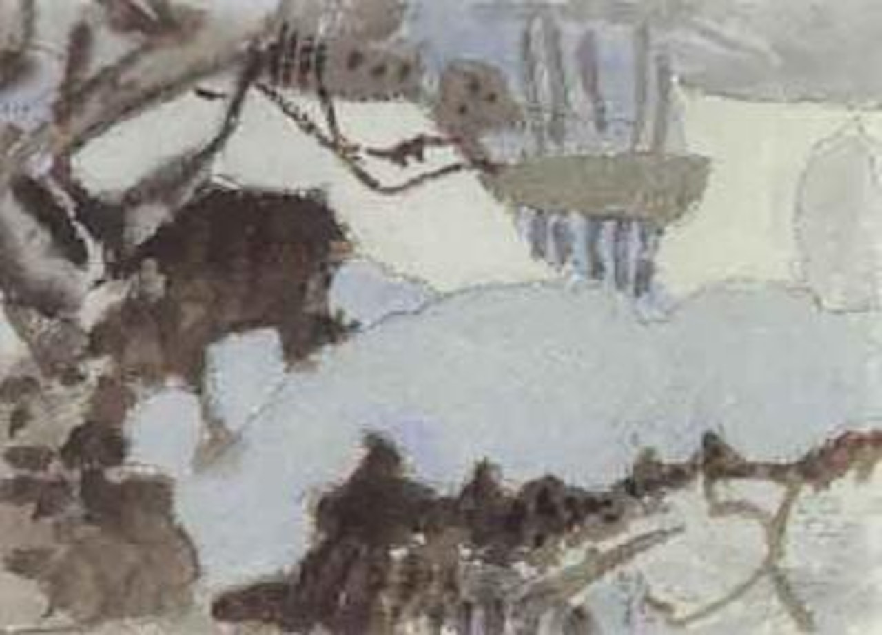 Blue winter landscape by Cuno Amiet