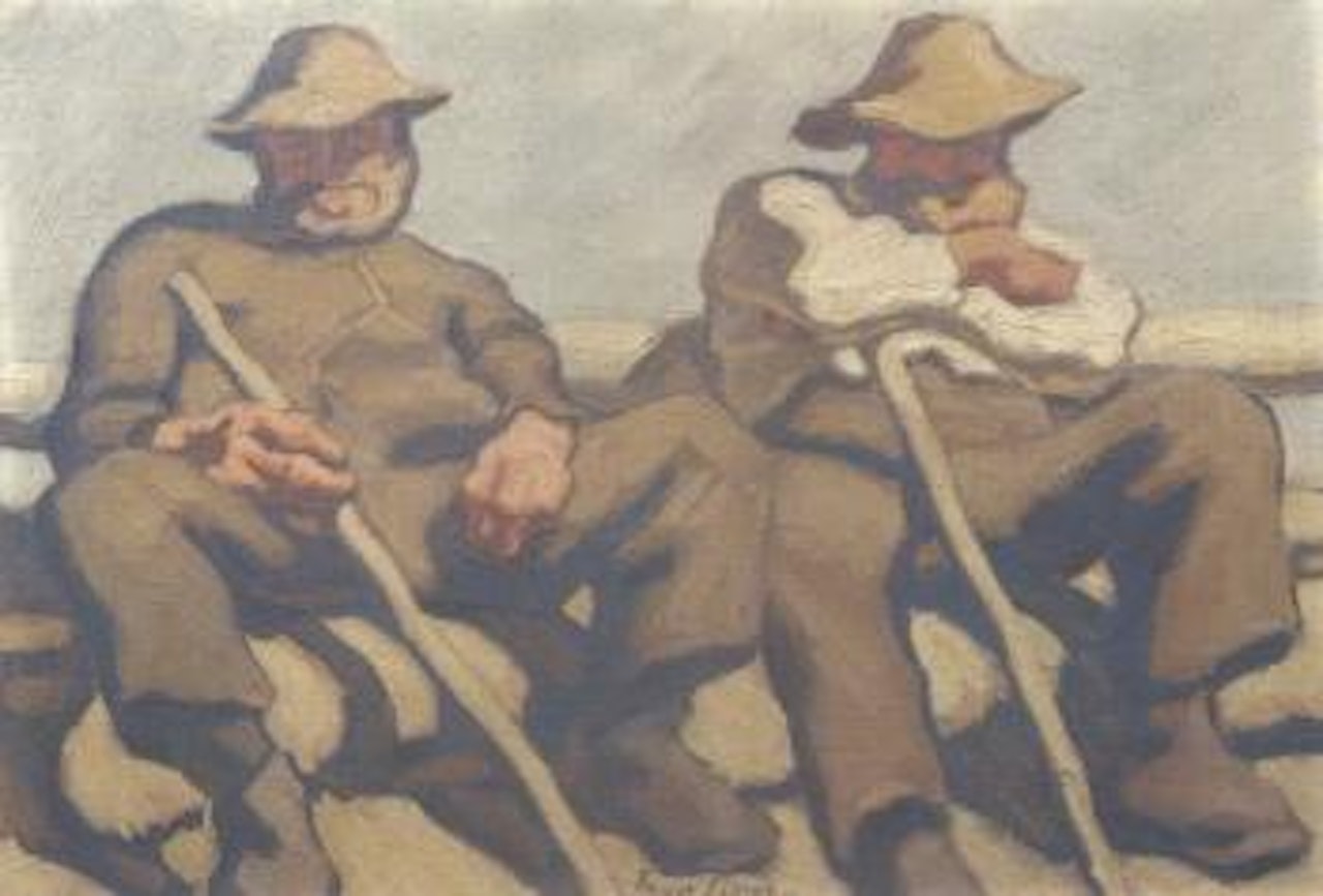 Shepherds resting by Albin Egger-Lienz