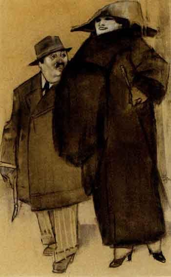 Strolling couple by Leo Gestel
