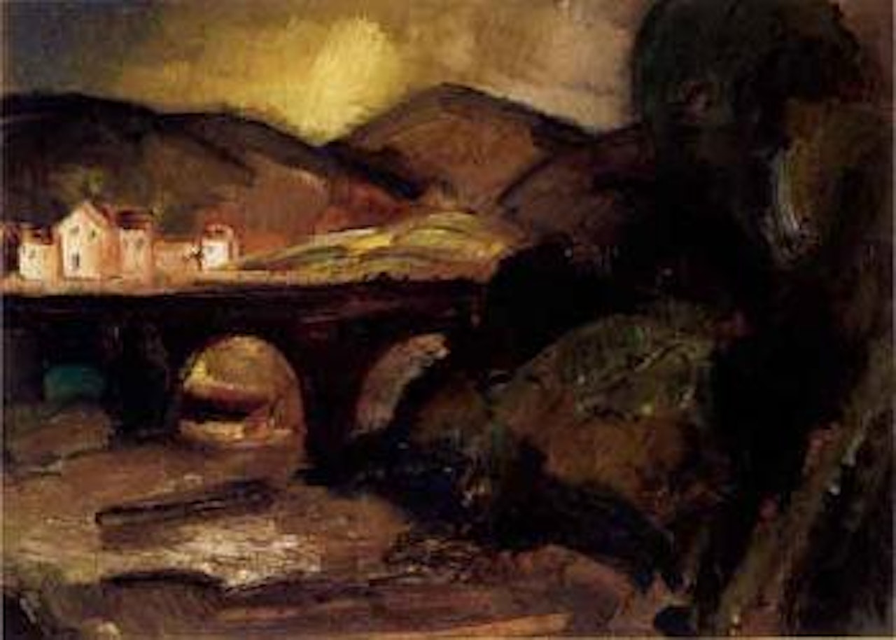 Landschap met brug by Arnout Colnot