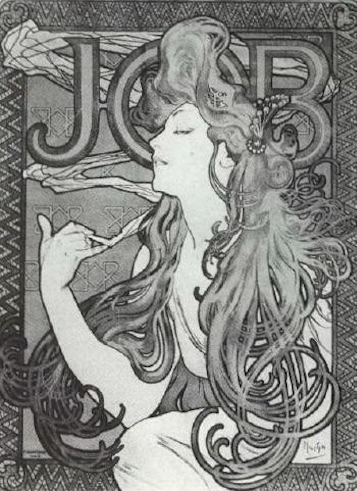 JOB - poster for cigarettes by Alphonse Mucha