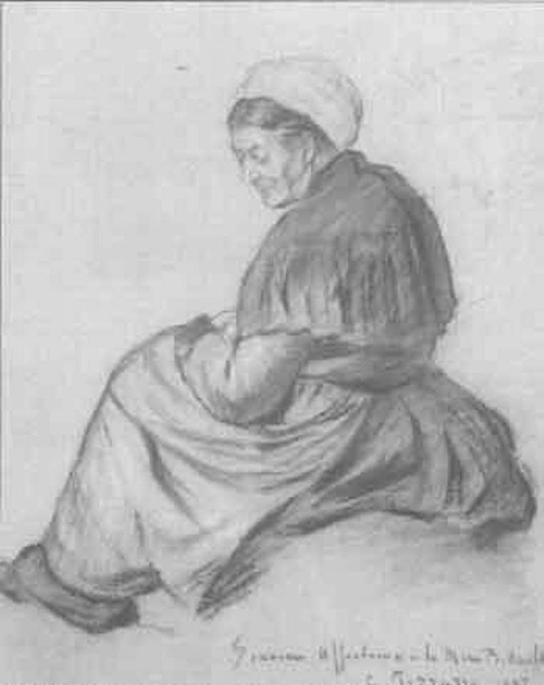 Souvenir affectueux a la mere Bidauld by Camille Pissarro