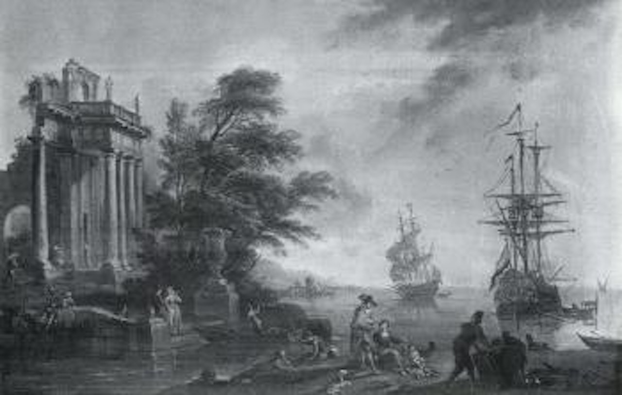 South sea port with ruins and figures by Claude Lorrain