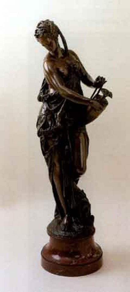 Jeune femme nue drapee a l'antique by Albert-Ernest Carrier-Belleuse
