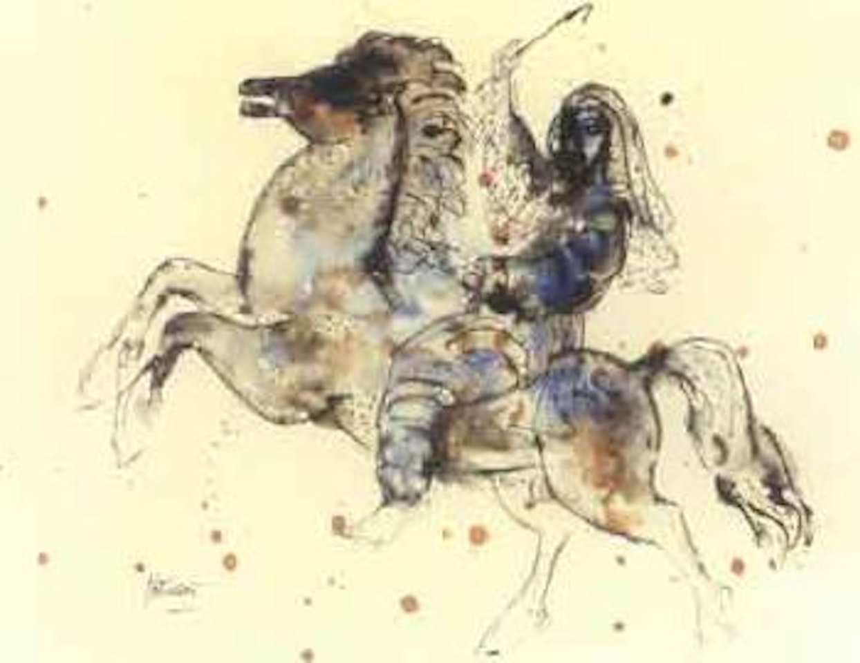 Knight of the desert by Reuven Rubin