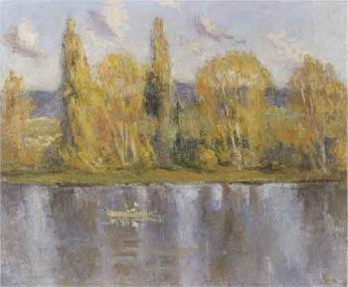 Rolleboise, ormes au bord de la Seine by Maximilien Luce