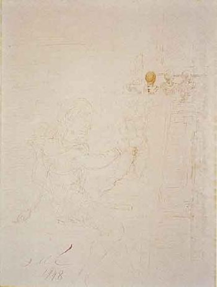 Artist at his easel by Salvador Dali