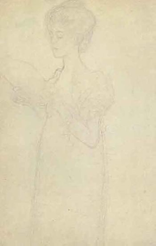 Woman singing by Gustav Klimt