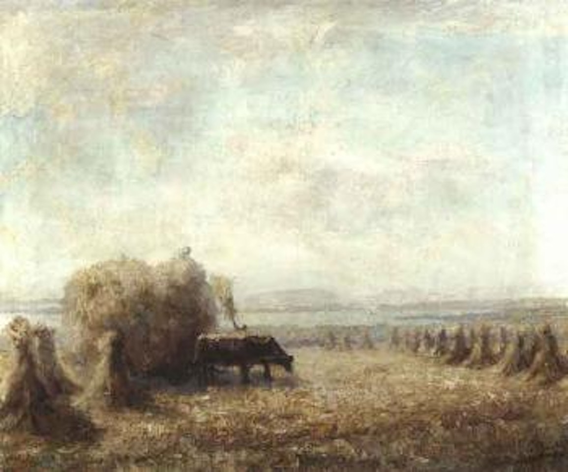 Hay harvesting on Starnberger See by Otto Pippel