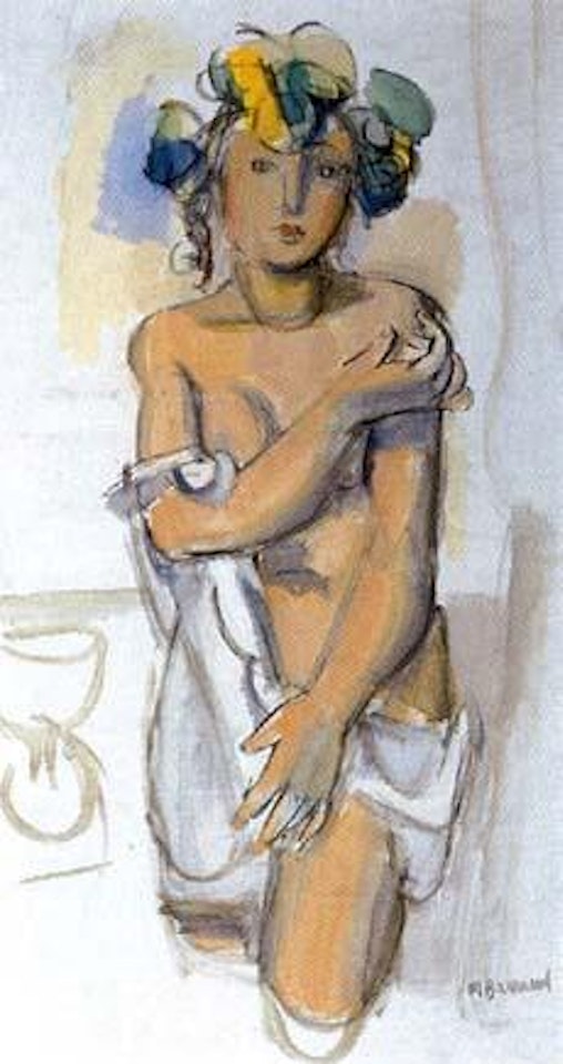 Female nude - Bacchant by Maurice Barraud