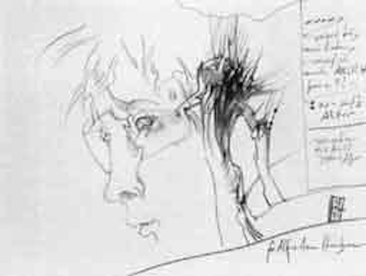 Self portrait by Horst Janssen