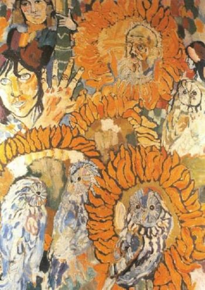 Self portrait with Jean and Diane by John Bratby