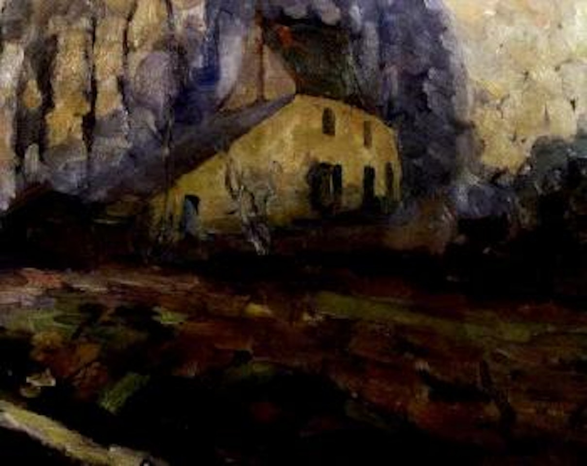 Farmhouse in a landscape by Joseph Raphael