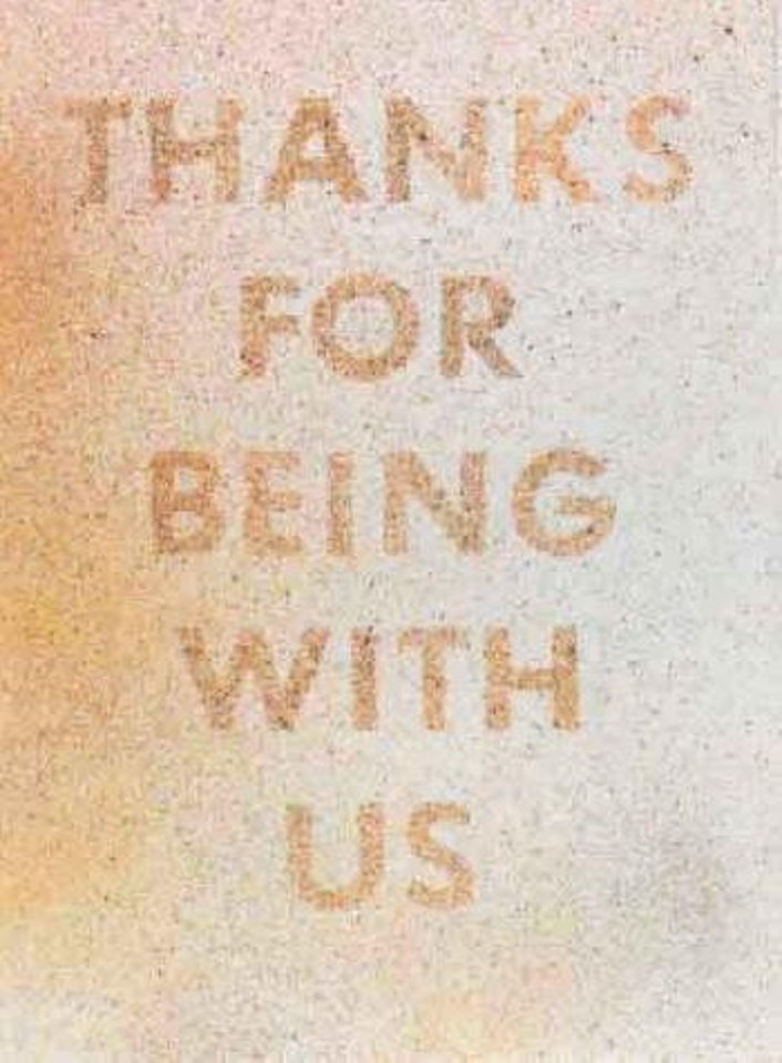 Thanks for being with us by Ed Ruscha