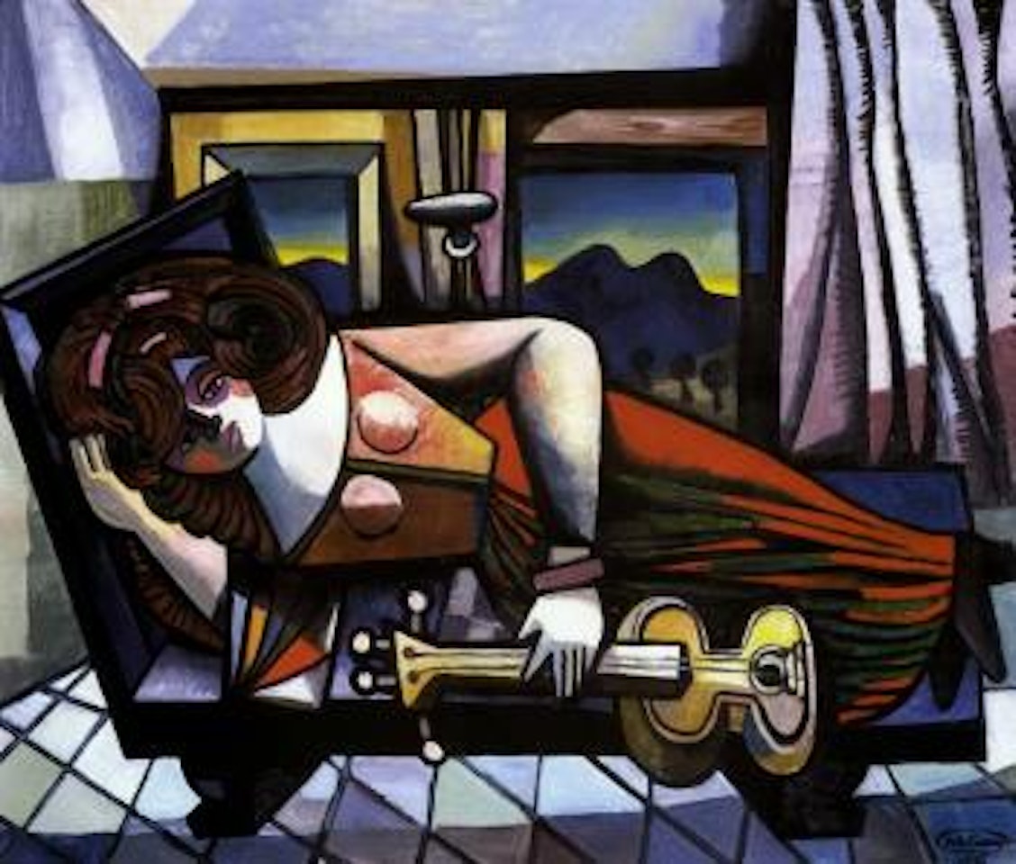 Reclining woman by Johann Georg Müller