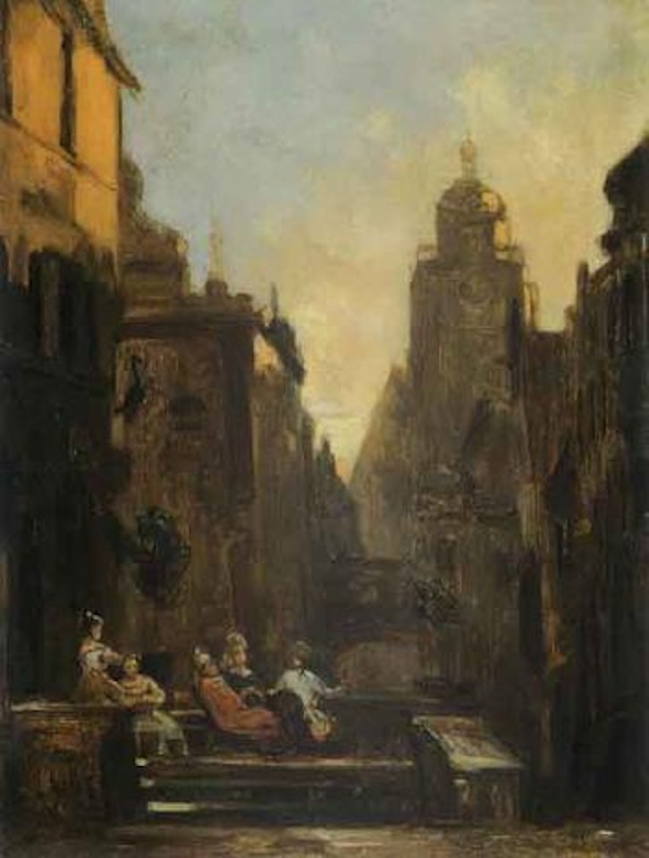 Gossiping by Stork Chemist by Carl Spitzweg