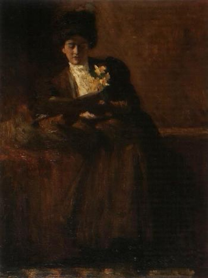 Woman with a book by William Brymner