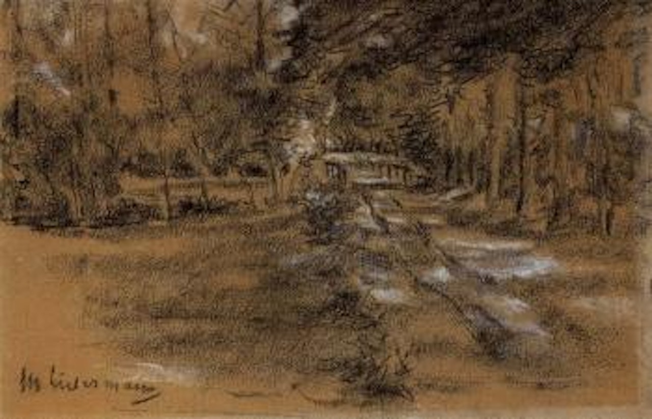 Track beneath trees by Max Liebermann
