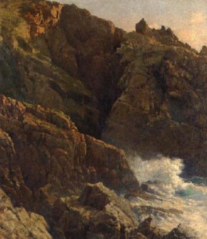 Rocky cliffs by Frederick Judd Waugh