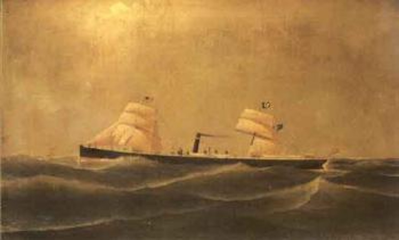 SS Winconsin under sail and steam by Antonio Jacobsen