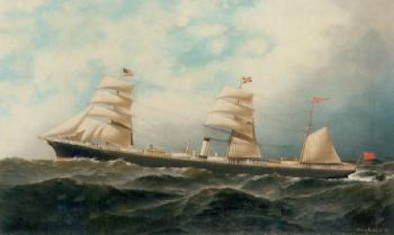 Steam sail ship Erin by Antonio Jacobsen
