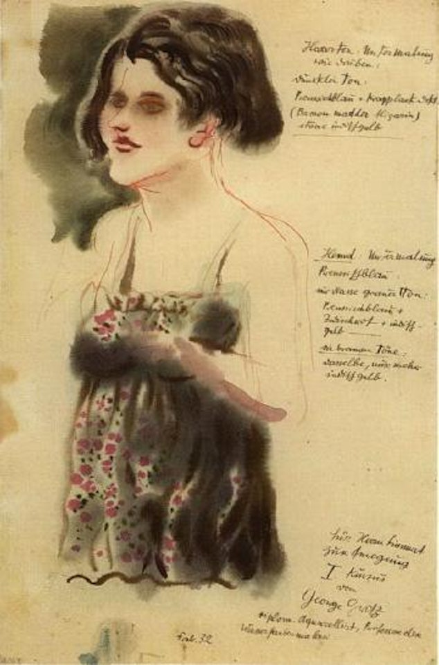 Woman in shirt by George Grosz