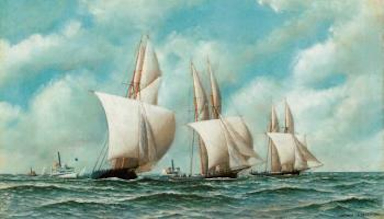 Great ocean race, Henrietta, Fleetwing and Vesta by Antonio Jacobsen