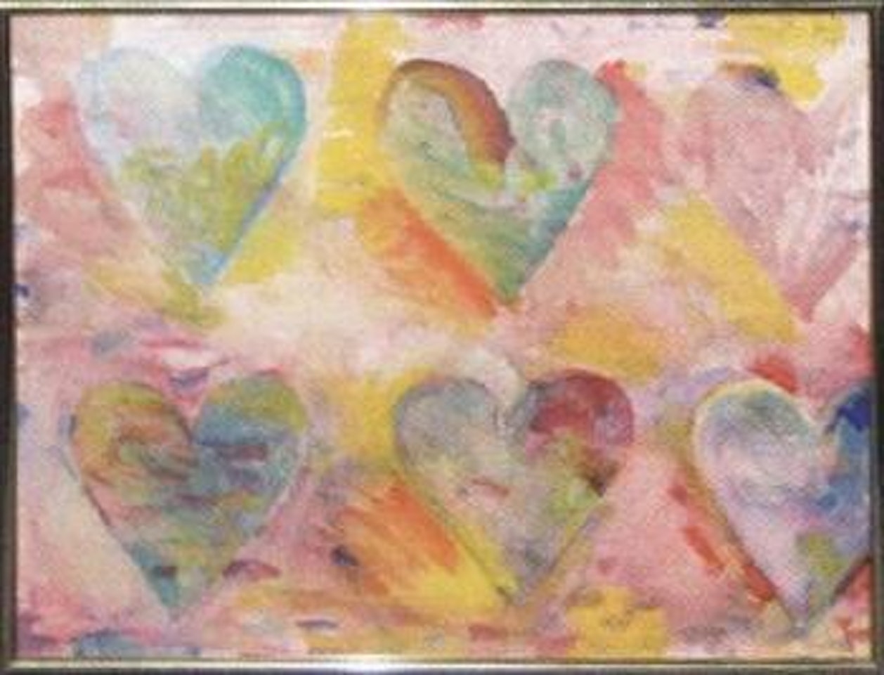 Red hearts by Jim Dine