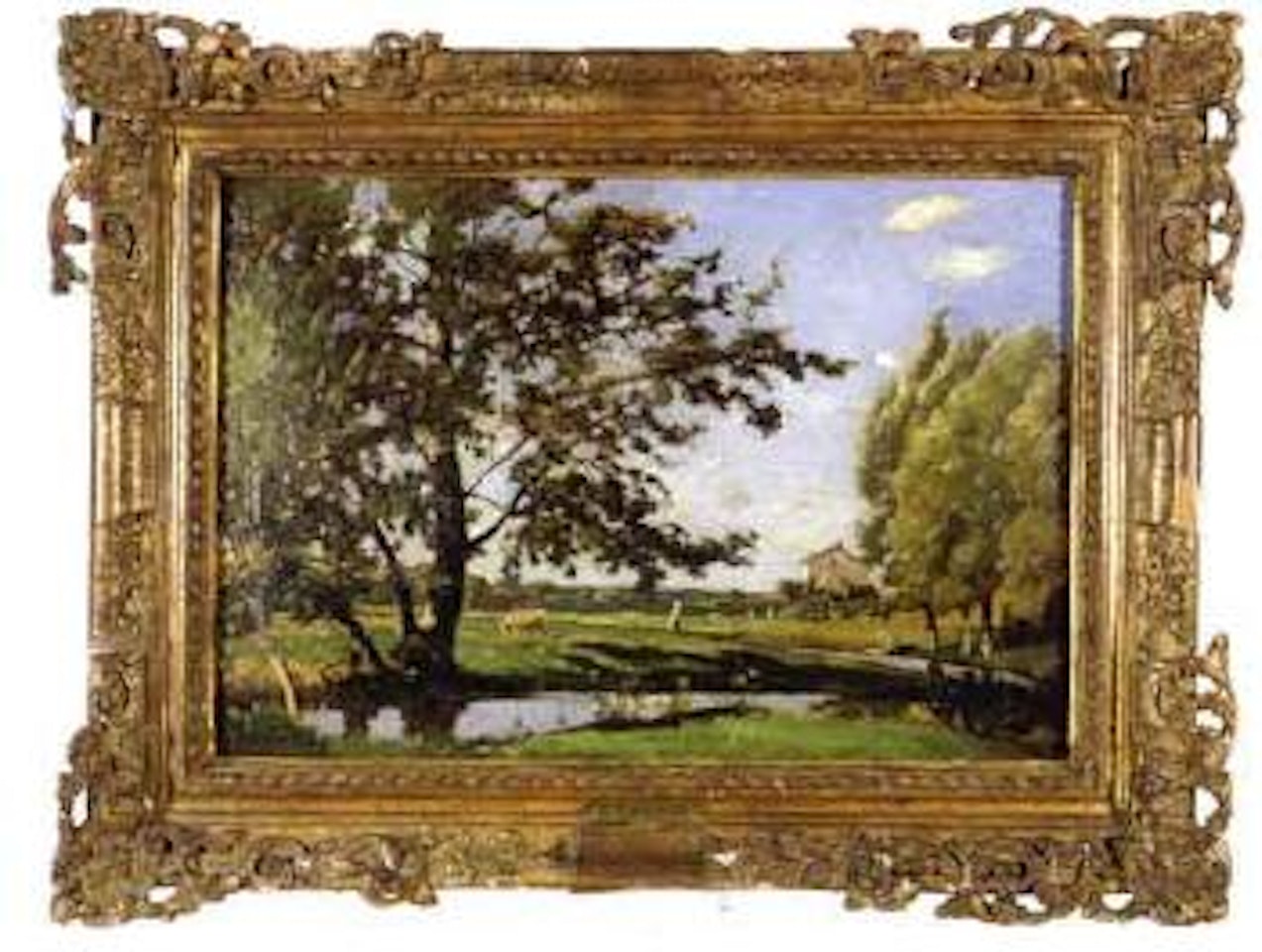 La riviere a travers les champs by Henri Harpignies