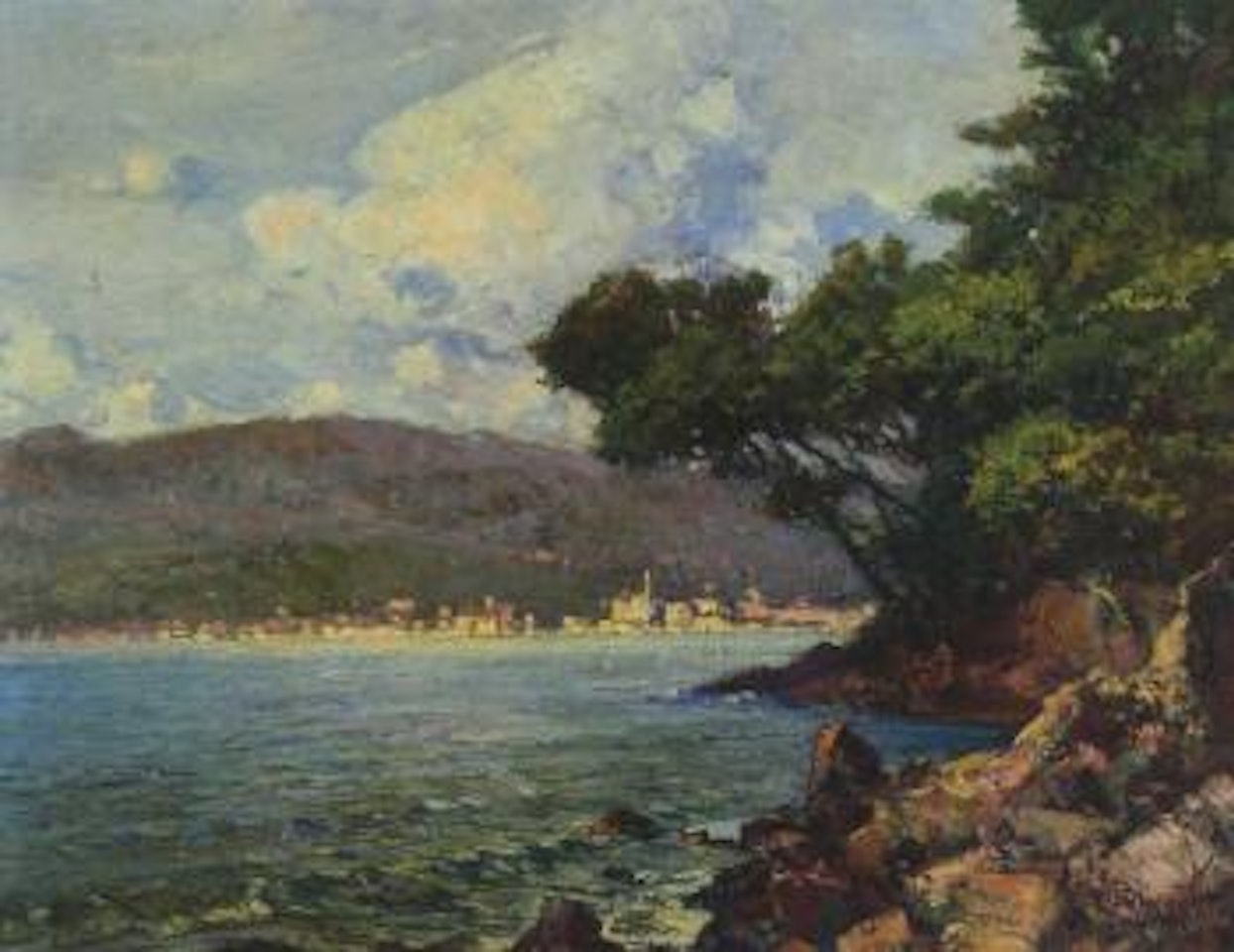 Coast in Liguria by Cesare Bentivoglio
